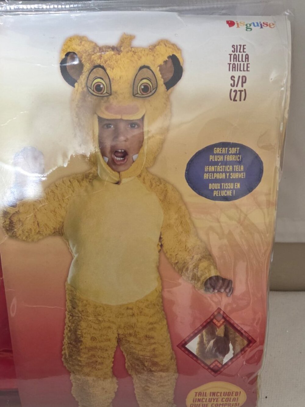 Disney Deluxe Simba Lion King Plush Halloween Costume-S/P(2T) - Picture 2 of 4